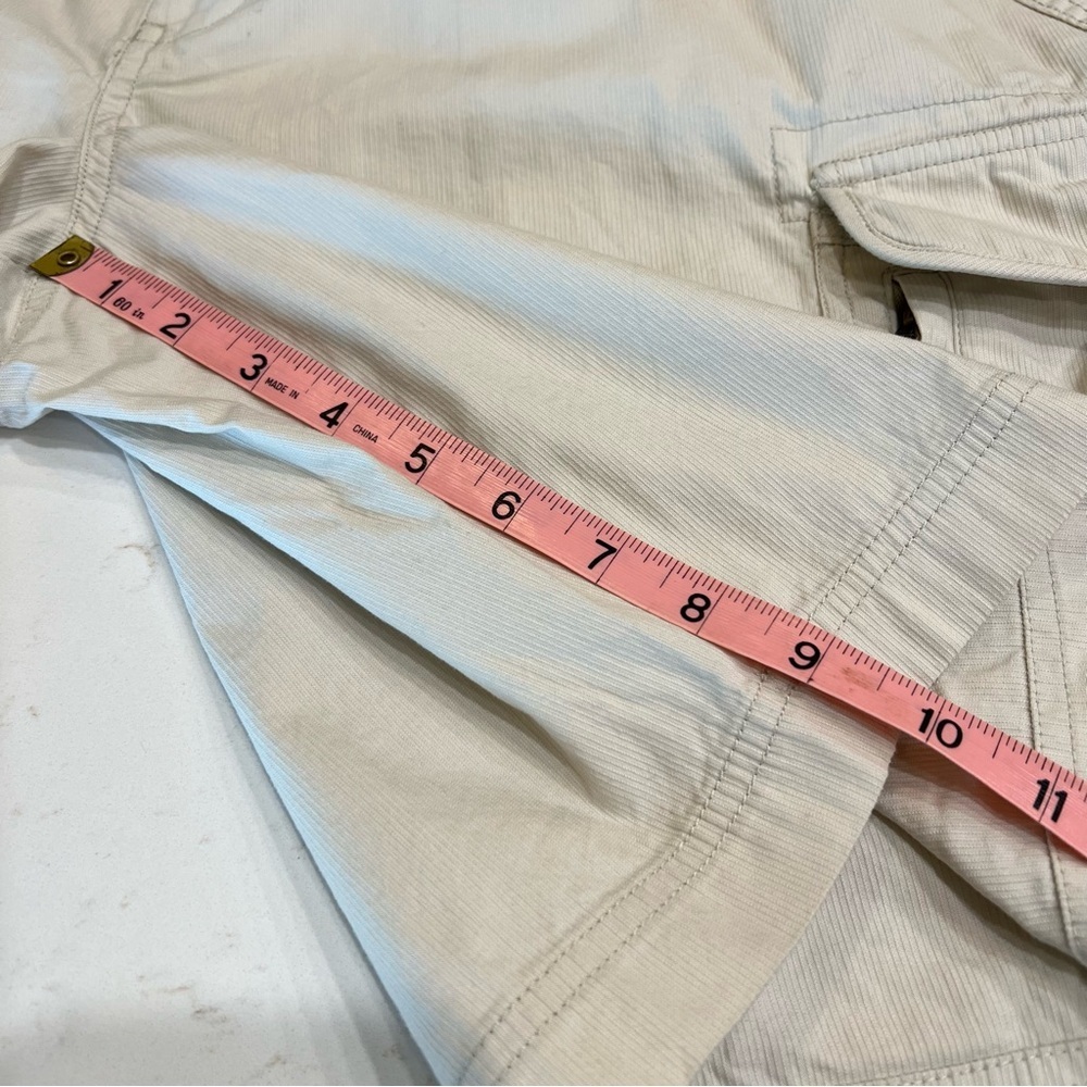 Chaps Cargo Shorts Men 42 New Stone Flat Front Cotton Utility NWOT - Picture 6 of 8